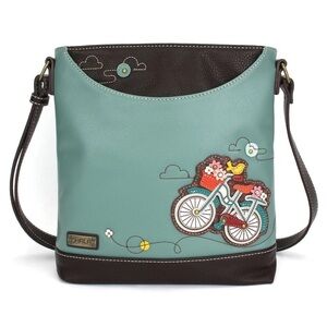 🆕 Chala Sweet Messenger bag in the Bicycle Teal design.